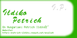 ildiko petrich business card